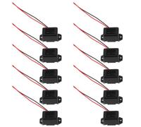 minkissy 10pcs V Electronic Alarm Buzzer with Powerful Sound Output and Low Voltage Compatibility, Black Plastic and Alloy Construction, Built-in Cable, for Physics Experiments and Mini