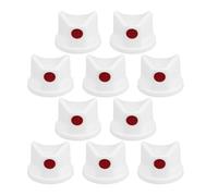 minkissy 10pcs White Aerosol Spray Can Nozzles with Hand-press Button Valve, Waterproof Spray Paint Tips for Graffiti, Metal, Fabric, and Wood Craft Applications