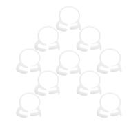 minkissy 10pcs White Nylon Hose Clamps with Teeth, Plastic Tube Clips for Irrigation, Air and Radiator Hoses, Suitable for Garden, Automotive and Spa Cleaner Applications (ø25.5-27.5mm)