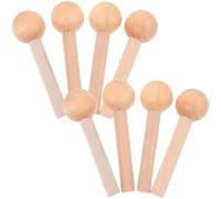 minkissy 10pcs Wooden Pegboard Pegs Beech Wood Hooks for Pegboard Panel, 10mm Diameter X 60mm Length Peg Hooks for Crafting and Wall Hanging Storage