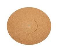 minkissy 12-inch Cork Vinyl Record Mat Anti-vibration Slip Mat Groove, Natural Cork Turntable Pad 297mm x 3mm for Home Vinyl Record Players