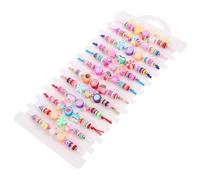 minkissy 12 pcs Colorful Fruit Polymer Clay Woven Beaded Bracelets Set for Cute Festival Jewelry for Casual Formal Occasions for Family Friends