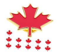 minkissy 12 Pcs Maple Leaf Brooch Vibrant Enamel Metal Lapel Pins Canadian Symbolic Pins for Men Women Clothes Bags Hats Decoration Gift