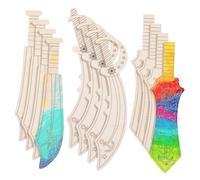 minkissy 12 Pcs Unfinished Wooden Pirate Swords for DIY Painting Craft Project Educational Art Supplies for Creative Play and Seasonal Halloween Decorations Designs with Swords Each
