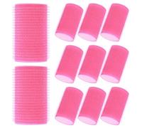 minkissy 12pcs 1.4Inch Hair Curlers to Sleep in Self Grip Holding Rollers soft Hair Curler Sponge Rollers for Hair Curl Curlers for Short Hair Soft Curler for Women Ladies (Pink)