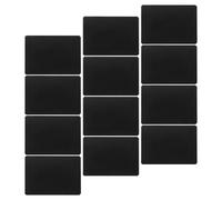 minkissy 12pcs A7 Erasable Price Label Tags with Black Stand, Shelf Display Signs for Supermarket Bulk Food, Wire Shelving Price Holders for Market Stall and Retail Use