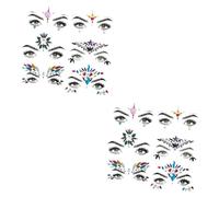 minkissy 12pcs Acrylic Face Jewels Stickers Crystal Rhinestone Forehead Body Glitter for Festivals Parties and Crafts Easy Application Shiny Finish for Rave Events