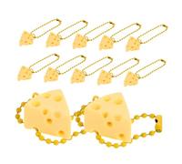 minkissy 12Pcs Adorable Cheese Keychain Pendant Charm Cute Cartoon Handbag Accessories for Women Vibrant Decorative Keychains for Backpack Purse Car Key Party Favors