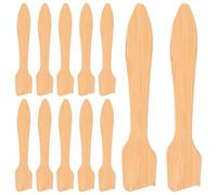 minkissy 12pcs Bamboo Mask Stirring Sticks and Face Mask Spoons, Curved Lightweight Cosmetic Spatulas for Home Spa and Skincare Routine, Compact Design Avoids Rough Edges
