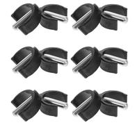 minkissy 12pcs Black C-Shaped Cane Pin Locks for 25/28mm Tubes, Universal Walking Stick and Crutch Accessories, Stable Pin Latch Clips for Indoor and Outdoor Mobility Aid Replacement