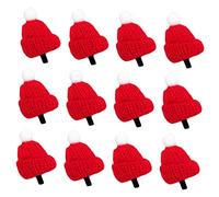 minkissy 12pcs Boys and Girls Christmas Hat Hairpin Decorations Milk Tea Cup Table Accessories Hair Clip