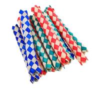 minkissy 12pcs Chinese Bamboo Finger Traps for Pets Parrot Chew Foraging Fun Fidget for Party Favors Family Bonding School and Outdoor Play