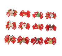 minkissy 12pcs Christmas Hair Bows Bow Hairpin for Women Xmas Hair for Christmas Party