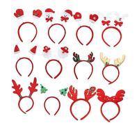 minkissy 12pcs Christmas Headband Elk Horn Design for Xmas Party Boy Girl Head Decor Made of Soft Material for Christmas Hair Decor and Festive Occasions