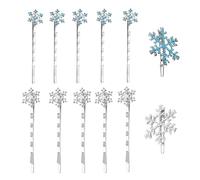 minkissy 12pcs Christmas Snowflake Barrettes Girl Hair Clips Snowflake Shape Hair Accessories for Christmas Party
