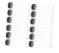 minkissy 12pcs Clear Glass Vials with Sealing Lids Transparent Storage Bottles for Samples Oils and Crafts Lightweight Easy to Refill Design
