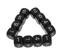 minkissy 12pcs Color Number Dice Set Sided Plastic Dice for Classroom Teaching Math Learning and Board Games Interactive Educational for Addition Subtraction Multiplication Division