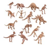 minkissy 12pcs Dinosaur Skeleton Model for Realistic Simulation Dinosaur Figures for Birthday Cake Decoration and Party Supplies Assorted Patterns for Imaginative Play and Collection