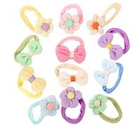 minkissy 12pcs Floral Hair Accessories Set Elastic Hair Ropes for Scrunchies for Easy Ponytail Styling for Christmas Day