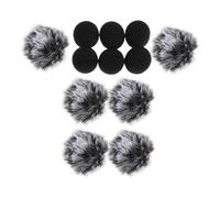 minkissy 12pcs Furry Windscreen Wireless Mic Accessories Lapel Microphone Windproof Cover for Outdoors Meetings Interviews