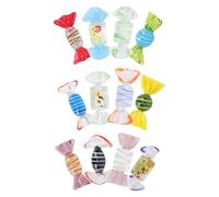 minkissy 12pcs Glass Candy Decorations Handmade Vintage Wedding Party Supplies Candy Props for Christmas Tree Festive Home Decorations Random Style