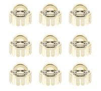 minkissy 12pcs Gold Christmas Ball Caps 2.5cm Diameter DIY Pendant End Caps for Hanging Ornaments, Creative Decorative Holder Accessories for Holiday Crafts and Wedding Decorations