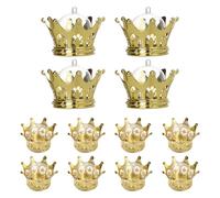 minkissy 12pcs Golden Crown Shaped Candy Boxes Plastic Decorative Fillable Packaging Boxes for Wedding Favors and Christmas Family Gatherings