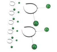 minkissy 12pcs Green Alien Antenna Headbands with Glitter Balls Soft Foam Martian Headpiece for Halloween Cosplay Space-themed Party Hair Accessories Flexible and Lightweight Design