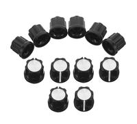 minkissy 12pcs Guitar Control Knobs Potentiometer Volume Tone Knobs for Electric Guitar Accessories Durable Black Matte Finish Enhanced Grip and Stability