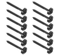 minkissy 12pcs Guitar Neck Ferrules and Screws Kit Black Electric Guitar Mounting Hardware for Stable Neck Joint Assembly Diy-friendly Repair and Upgrade