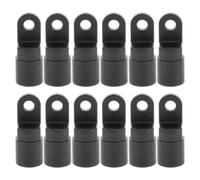 minkissy 12pcs Heavy Duty Plastic Bungee Cord Hook for Boat and Canoe with Quick Release Structure and End Clamp Design, Easy to Use Kayak Shock Cord Terminal for Kayaking and Canoeing