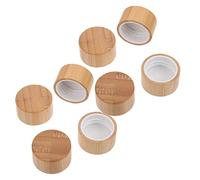 minkissy 12pcs Household Bamboo Lids for Essential Oil and Perfume Bottles Smooth Surface Durable Airtight Design for Aroma Storage