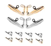 minkissy 12pcs Iron Shoe Pointed Caps High Heel Tip Kick Covers for Pumps Shoe Repair Accessories Gold and Silver