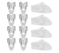 minkissy 12pcs Metal Thumb Picks Guitar Finger Pick Set Celluloid Thumb Plectrum for Ukulele Banjo Electric Bass Guitar Fingerstyle