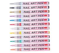 minkissy 12pcs Nail Art Kit Nail Graffiti Pens Markers for Fine Drawing Patterns