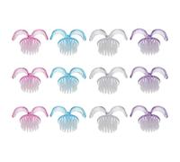 minkissy 12pcs Nail Dust Cleaning Brushes Set round Small Plastic Handles, Multi-color Manicure Brushes for Fingernails, Toes, and Feet Suitable for Men and Women