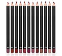 minkissy 12pcs Pack Lip Liner Set Matte Nude 12 Colors Lip Liner 2 in 1 Waterproof Lip Pen Line Makeup Lip Liners Lip Pencil Liner for Women Ladies Girls Miss