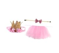 minkissy 12pcs Pet Cosplay Costume Set Dog Dress Tie and Headdress for Parties Birthdays and Festivals Cute Pet Clothing Accessories