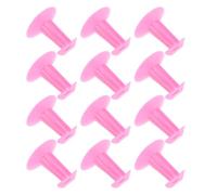 minkissy 12Pcs Pink Nail Practice Stand Set Plastic False Nail Holder with Finger Rest for Manicure Training Art Display for Home and Salon Use