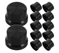 minkissy 12pcs Plastic Rotary Potentiometer Knobs Black Sturdy Control Knobs for Speaker Volume Mixer Guitar Pedal Stage Equipment