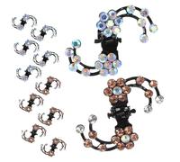 minkissy 12pcs Plum Clips Elegant Rhinestone Claw Clips for Birthdays Christmas Parties and Everyday Hairstyles