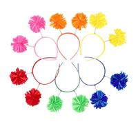 minkissy 12pcs Pom Pom Headband Holiday Bopper Headbands Pompom Hair Styling Accessories for Women Christmas Party Decorations