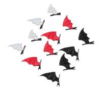 minkissy 12pcs PU Leather Bat Hair Clips Lightweight Comfortable Accessories for Women for Parties and Cosplay Versatile Styling Strong Hold Without Damage Enchanting Black Wing Design