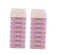 minkissy 12pcs Rhinestone Lash Case Eyelash Box False Eyelash Organizer for Lash Extensions Packaging