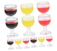 minkissy 12pcs Scale Lightweight Tiny House Decorations for Dollhouse Pink Red Yellow Colors Realistic Mini Ornaments for Living Table Scene