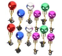 minkissy 12pcs Shiny Christmas Beard Bell Clips Colorful Beard Hair Ornaments Facial Hair Baubles Christmas Decoration for Men Holiday Party