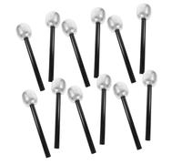 minkissy 12pcs Silver Simulation Microphone Toy Set for Boys and Girls Party Props Cosplay Accessories Pretend Play Stage Performance