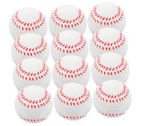 minkissy 12pcs Soft Training Baseballs for Teens Lightweight Elastic Bouncy Balls Safe Flexible Foam Sports Balls for Indoor Outdoor Play and Baseball Practice