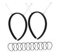 minkissy 12PCS Spring Antenna Headbands for Women DIY Hair Accessories Black Costume Headband for Halloween Party Stage Performance Comfortable Secure Fit