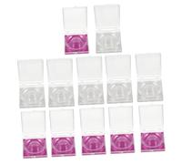 minkissy 12pcs Square False Eyelash Boxes Empty Eyelash Storage Case Shiny Bottom Cards Lightweight Plastic Makeup Organizer